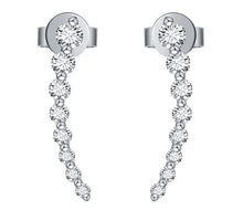 Load image into Gallery viewer, 14k Gold &amp; Diamond Ear Climber Earrings