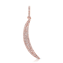 Load image into Gallery viewer, 14k Gold &amp; Diamond Moon Charm