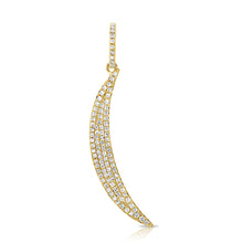 Load image into Gallery viewer, 14k Gold &amp; Diamond Moon Charm