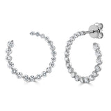 14K Gold & Diamond Front-Facing Circular Hoops - 1.97ct