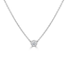 Load image into Gallery viewer, 14k Gold &amp; Diamond Solitaire Necklace