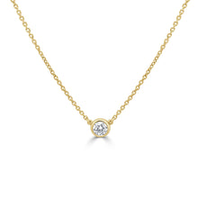 Load image into Gallery viewer, 14k Gold &amp; Diamond Solitaire Necklace