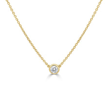 Load image into Gallery viewer, 14k Gold &amp; Diamond Solitaire Necklace