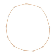 Load image into Gallery viewer, 14k Gold &amp; Diamond Station Necklace