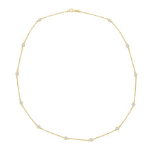 Load image into Gallery viewer, 14k Gold &amp; Diamond Station Necklace