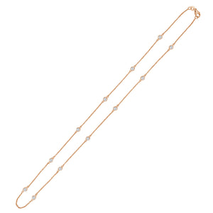 14k Gold & Diamond Station Necklace