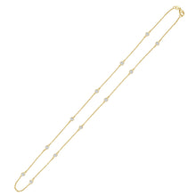 Load image into Gallery viewer, 14k Gold &amp; Diamond Station Necklace