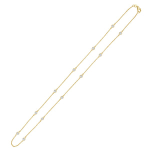14k Gold & Diamond Station Necklace