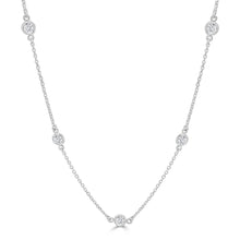 Load image into Gallery viewer, 14k Gold &amp; Diamond Station Necklace