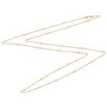 Load image into Gallery viewer, 14k Gold &amp; Diamond Station Necklace - 36&quot;