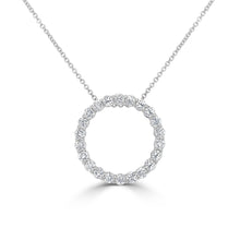 Load image into Gallery viewer, 14k Gold &amp; Diamond Circle Pendant Necklace