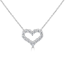 Load image into Gallery viewer, 14k Gold &amp; Diamond Open Heart Necklace