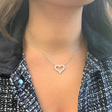 Load image into Gallery viewer, 14k Gold &amp; Diamond Open Heart Necklace