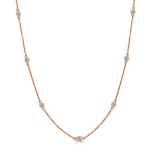 Load image into Gallery viewer, 14K Gold &amp; Diamond Station Necklace