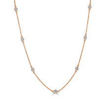 Load image into Gallery viewer, 14k Gold &amp; Diamond Station Necklace