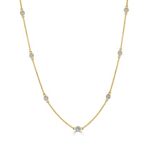 Load image into Gallery viewer, 14k Gold &amp; Diamond Station Necklace