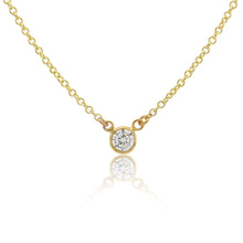 Load image into Gallery viewer, 14k Gold &amp; Diamond Bezel Necklace
