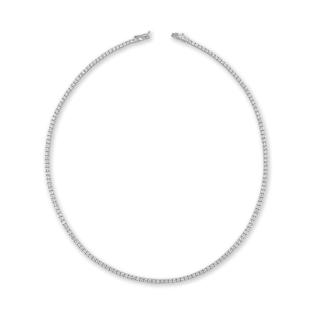 14k Gold & Diamond Tennis Necklace