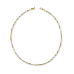 14k Gold & Diamond Tennis Necklace