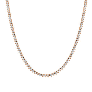 14k Gold & Diamond Tennis Necklace