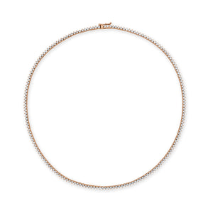 14k Gold & Diamond Tennis Necklace
