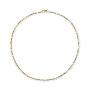 14k Gold & Diamond Tennis Necklace