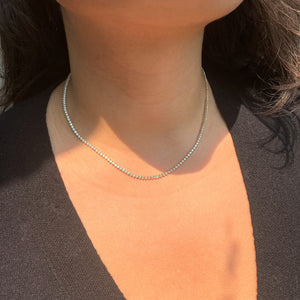 14k Gold & Diamond Tennis Necklace