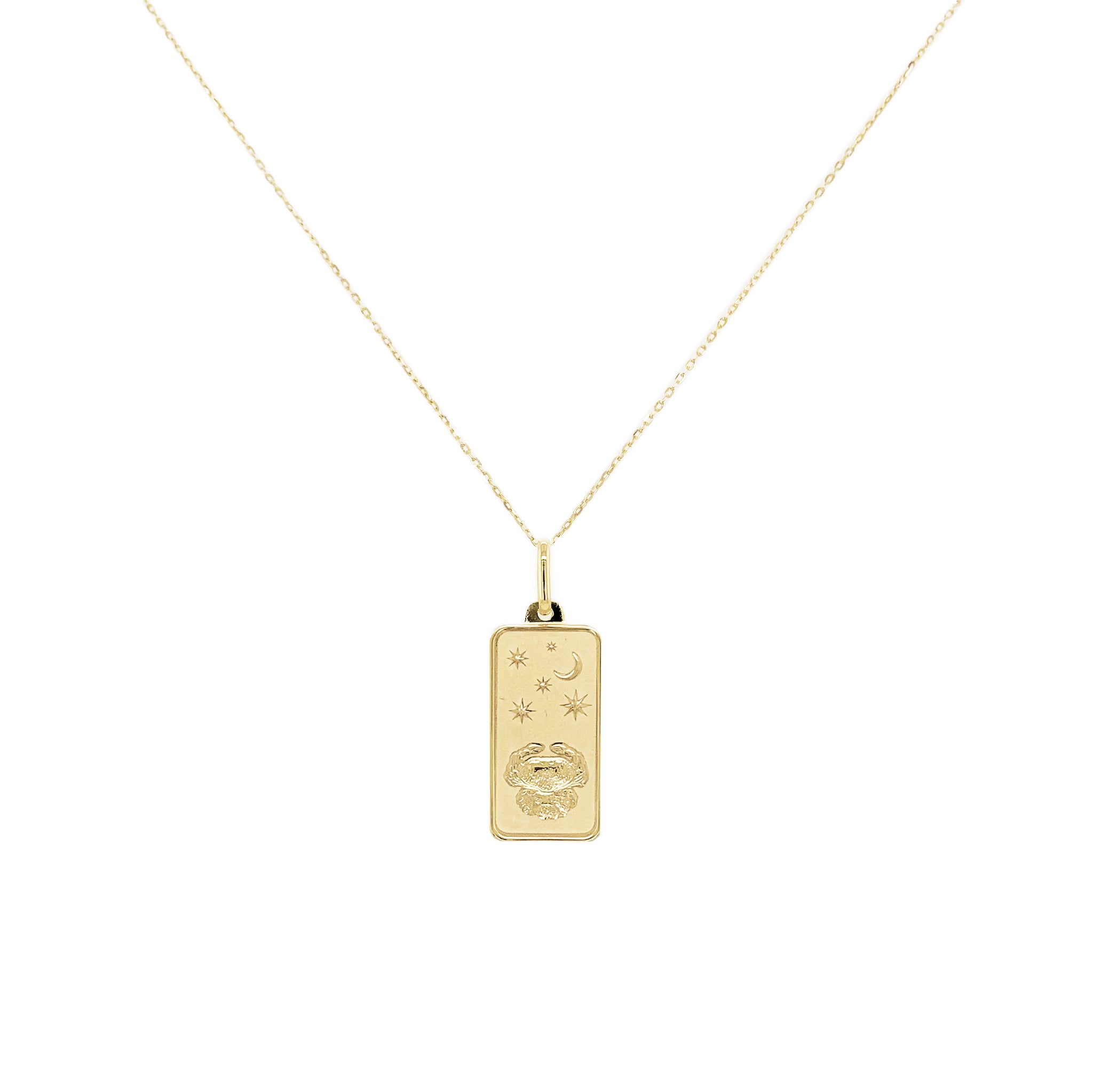 14k Gold Dog Tag Necklace