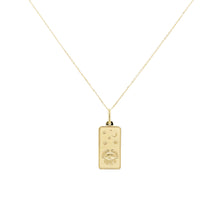 Load image into Gallery viewer, 14k Gold Zodiac Dog Tag Necklace