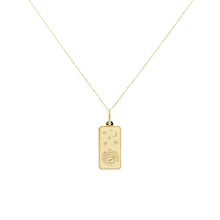 Load image into Gallery viewer, 14k Gold Zodiac Dog Tag Necklace
