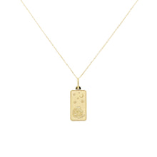 Load image into Gallery viewer, 14k Gold Zodiac Dog Tag Necklace
