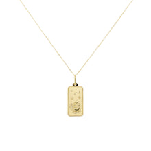 Load image into Gallery viewer, 14k Gold Zodiac Dog Tag Necklace