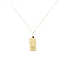 Load image into Gallery viewer, 14k Gold Zodiac Dog Tag Necklace