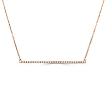 Load image into Gallery viewer, 14k Gold &amp; Diamond Bar Necklace