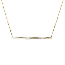 Load image into Gallery viewer, 14k Gold &amp; Diamond Bar Necklace