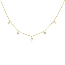 Load image into Gallery viewer, 14k Gold &amp; Diamond Star Necklace