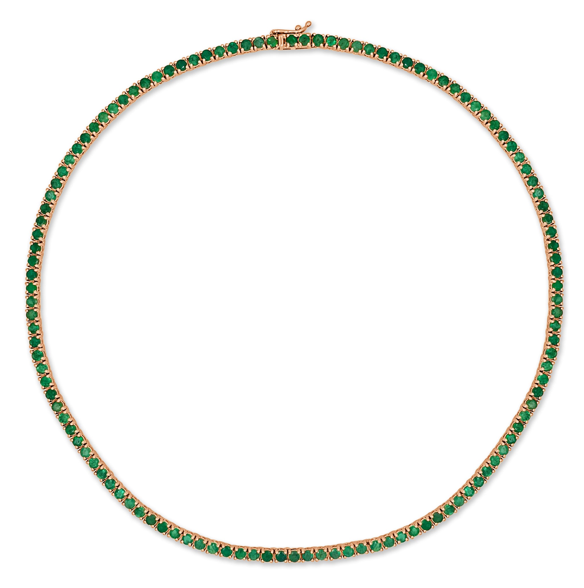14k Gold Gemstone Tennis Necklace Sabrina Design