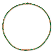 Load image into Gallery viewer, 14k Gold &amp; Gemstone Tennis Necklace