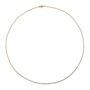 18k Gold & Diamond 3-Prong Tennis Necklace
