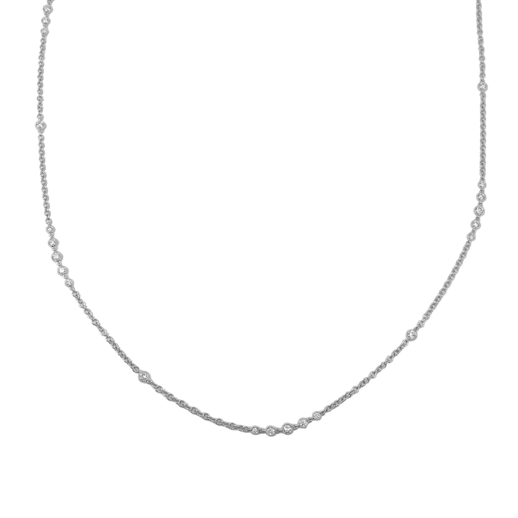 18k Gold & Diamond Chain Necklace - 32