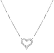 Load image into Gallery viewer, 18k Gold &amp; Diamond Open Heart Necklace