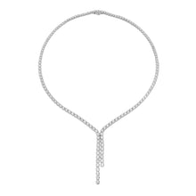 Load image into Gallery viewer, 18k Gold &amp; Diamond Lariat Tennis Necklace
