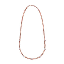Load image into Gallery viewer, 14k Gold &amp; Diamond Heart Station Link Necklace