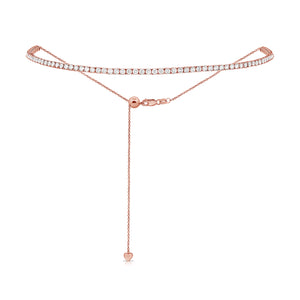 14k Gold & Diamond Adjustable Tennis Choker