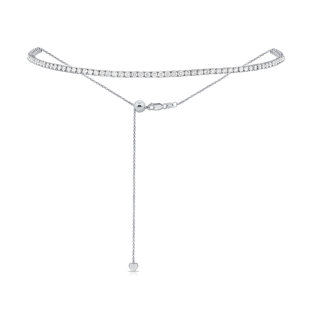 14k Gold & Diamond Adjustable Tennis Choker