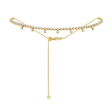 Load image into Gallery viewer, 14k Gold &amp; Diamond Adjustable Choker Necklace