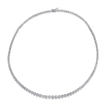 Load image into Gallery viewer, 14k Gold &amp; Diamond Bezel Tennis Necklace