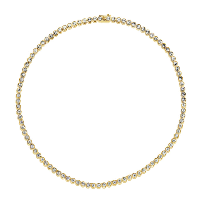 14k Gold & Diamond Tennis Necklace