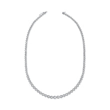 Load image into Gallery viewer, 14k Gold &amp; Diamond Bezel Tennis Necklace