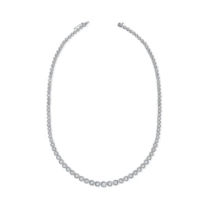 14k Gold & Diamond Bezel Tennis Necklace